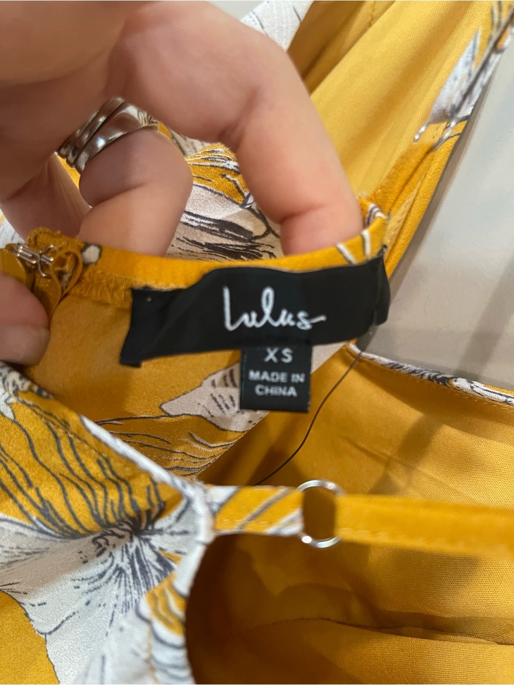 Lulu's Yellow Floral High-Low Ruffle Maxi Dress - Picture 6 of 8
